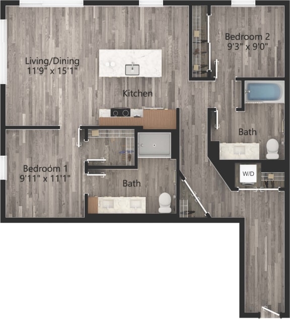 floor plan of studio apts at the villas at obsidian