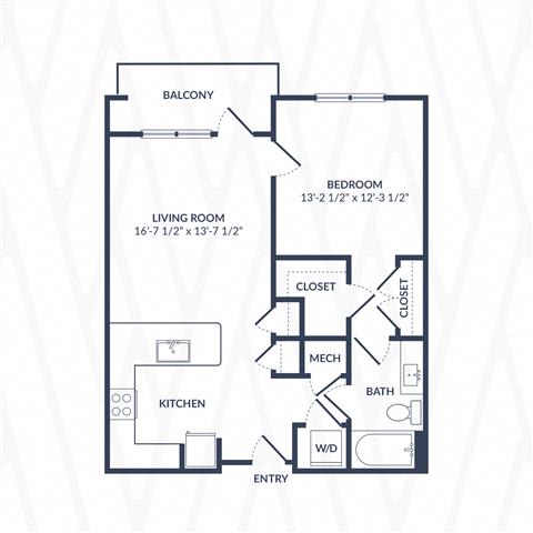 Floor Plan  a floor plan of a house with bedrooms and a living room