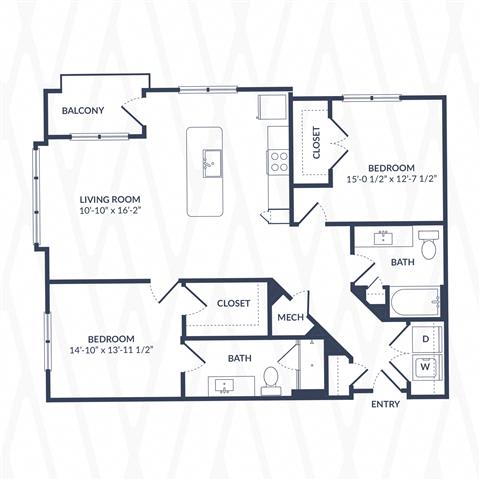 Floor Plan  a floor plan of a house with bedrooms and baths