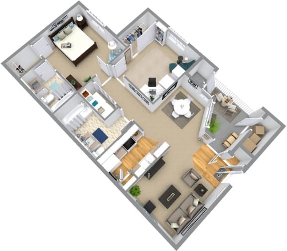 2bedroom 2bath Floor Plan at Monarch Meadows, Riverton, 84096