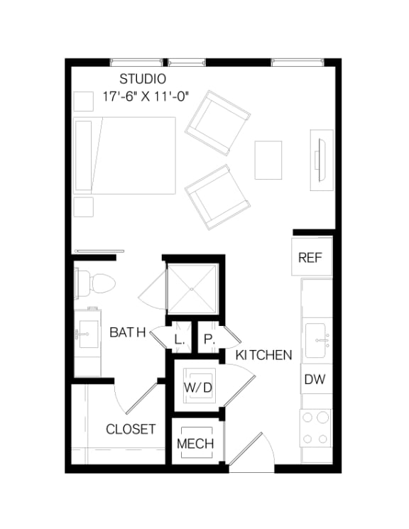Nexus East Apartments S1-A Floor Plan