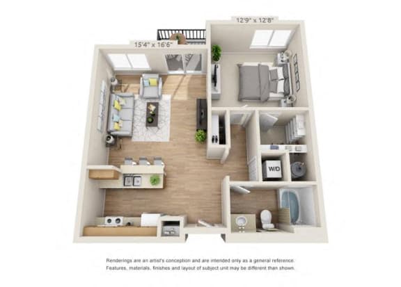 One Bedroom One Bedroom at 206, Hillsboro, OR
