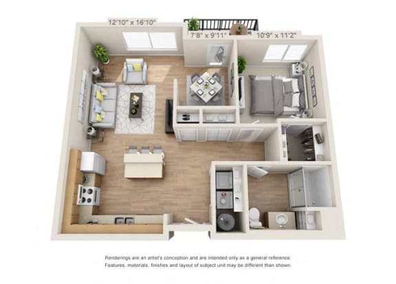One Bedroom One Bedroom at 206, Hillsboro, Oregon