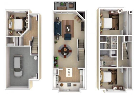 22CH1 Floor Plan at Lionsgate South, Hillsboro