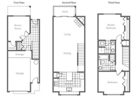 22CH2 Floor Plan at Lionsgate South, Hillsboro, 97124