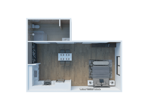 Studio Floor Plan  at Larkspur West Linn, West Linn, OR