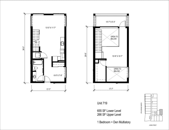 a floor plan of a house with two different views of it