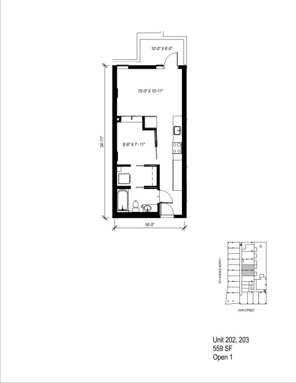 a floor plan of a house with a bedroom and a garage