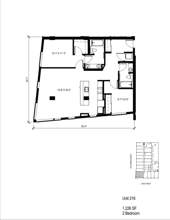 the floor plan of the lower level floor plan common area