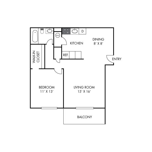 One bedroom one bathroom