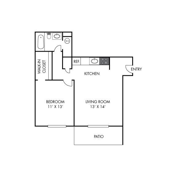 One bedroom one bathroom