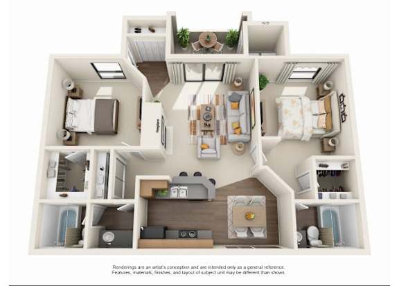 2 bedroom Classic | Two bedroom Two bathroom