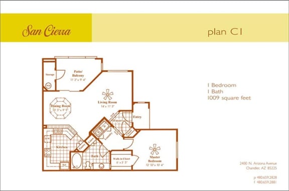 Floor Plan  One bedroom one bathroom