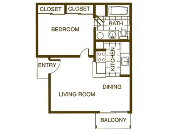 1A floor plan 468 sf