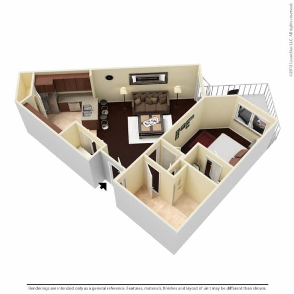 A2 floor plan 3D