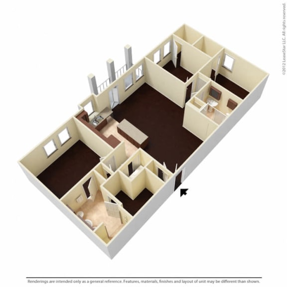 C1 floor plan 3D