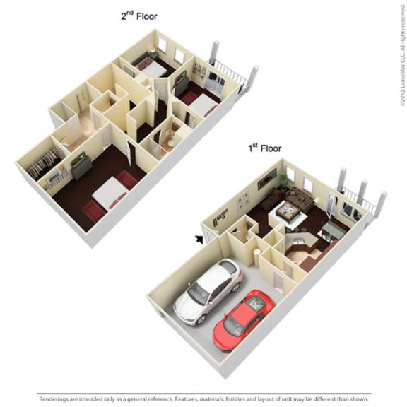 Floor Plan  TH3 floor plan 3D