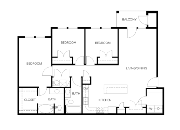 Keely Plan 3 Beds 2 Baths 1,303 Sqft