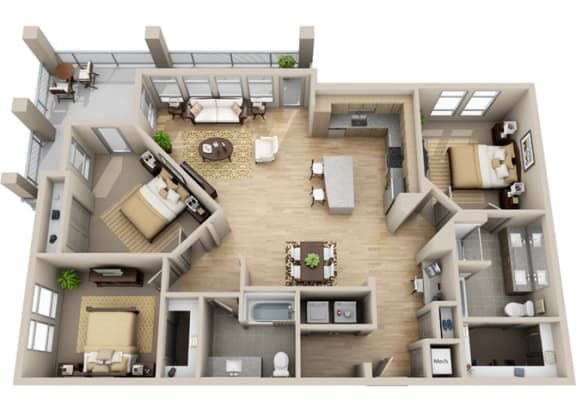 Floor Plans of Avenue 900 in Euless, TX