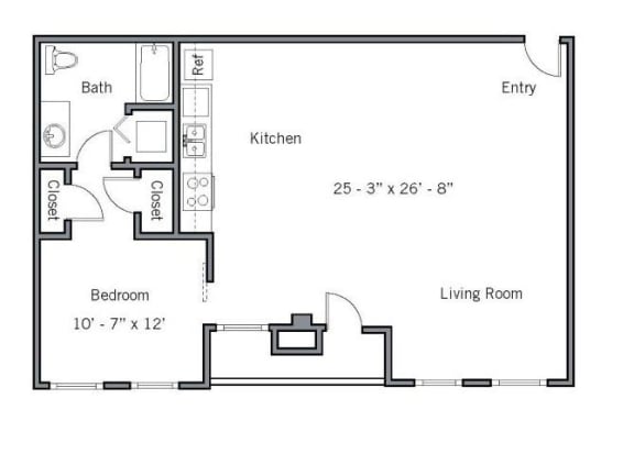 11CE Floor Plan at The Wyatt, Oregon, 97209