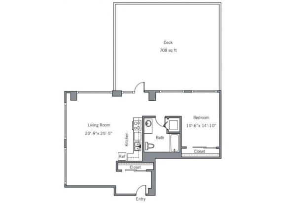 11CF Floor plan at The Wyatt, Portland, 97209