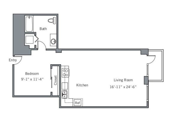Floor Plan  11CLM floor plan at The Wyatt, Oregon