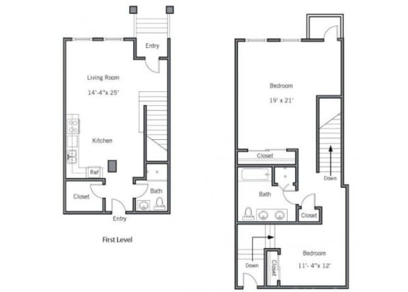 11CTH Floor plan. 11CTH Floor plan at The Wyatt, Portland, 97209