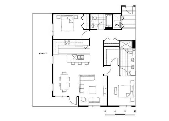 22CF floor plan at Axis, Seattle