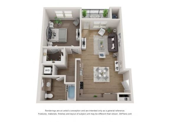 Floor Plan  1B1 Floorplan