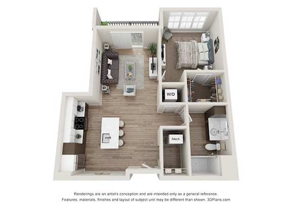 1 bedroom 1 bathroom at Velo Village Apartments, Franklin