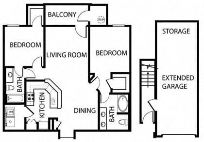 Two bedroom Two bathroom G at RiverEdge Terrace* Apartments, California, 92154