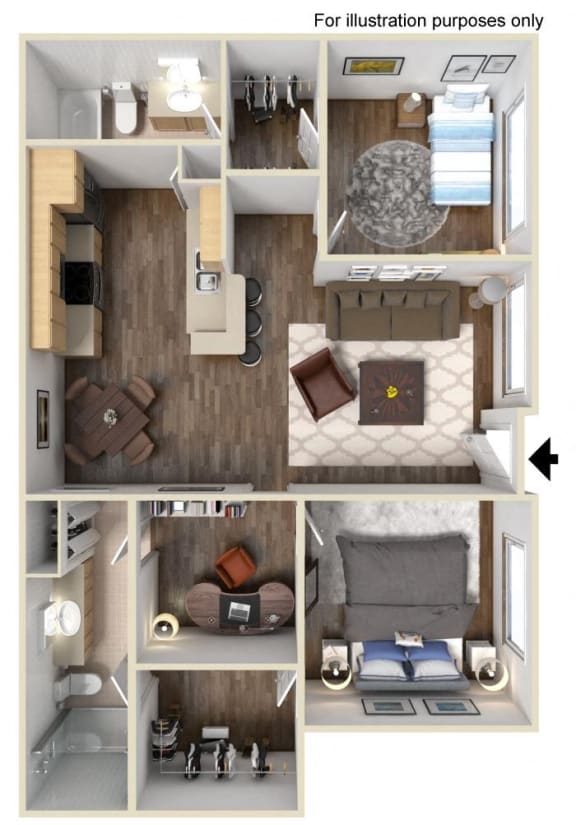 2 bedroom 2 bath  at Navajo Bluffs, San Diego