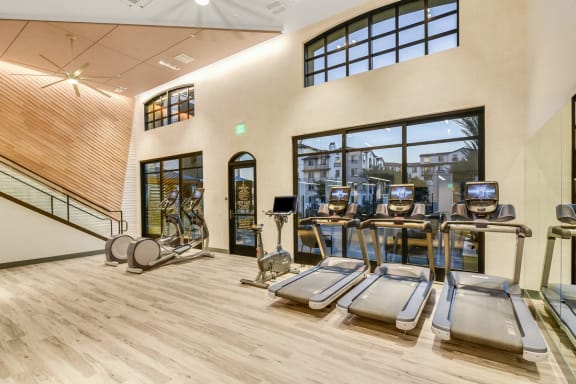 State-of-the-Art Fitness Center area at Sola at Pacific Highlands Ranch Apartments, California