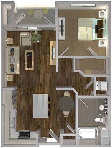 A2 Floor Plan at The Lofts at Carlsbad Village, Carlsbad California