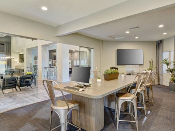 Resident Conference Room and Cyber Cafe, at Park Pointe, El Cajon, California