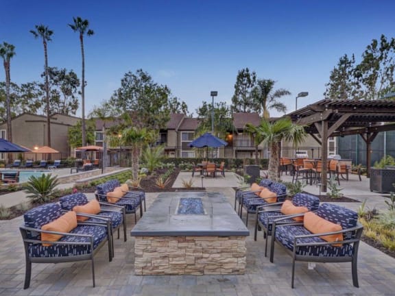 Fire Pits and Entertainment Area, at Park Pointe, El Cajon, California