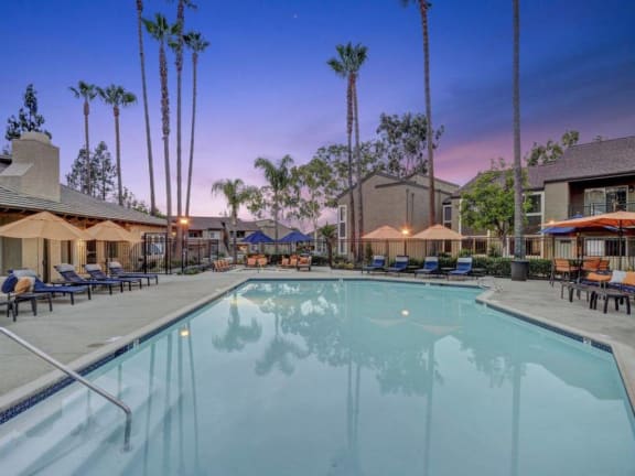 Swimming Pool with Lounge Chairs, at Park Pointe, El Cajon, CA