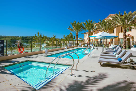 Resort style pool at Ocean Air, San Diego, CA 92130
