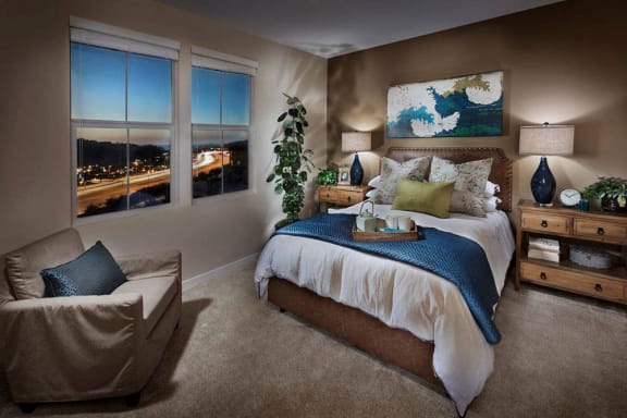 Comfortable Bedroom at Ocean Air, San Diego California
