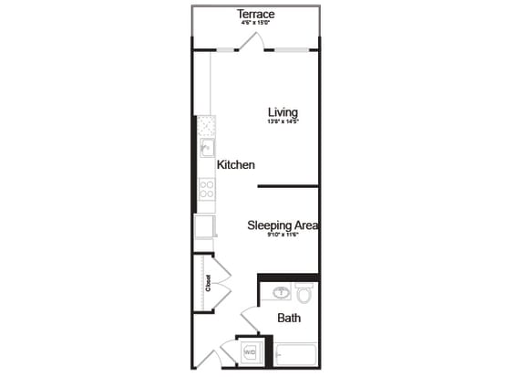 A5 Floor Plan at AV8, California, 92101