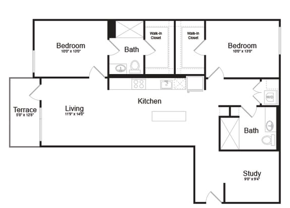C2.2 Floor Plan at AV8, San Diego, CA, 92101