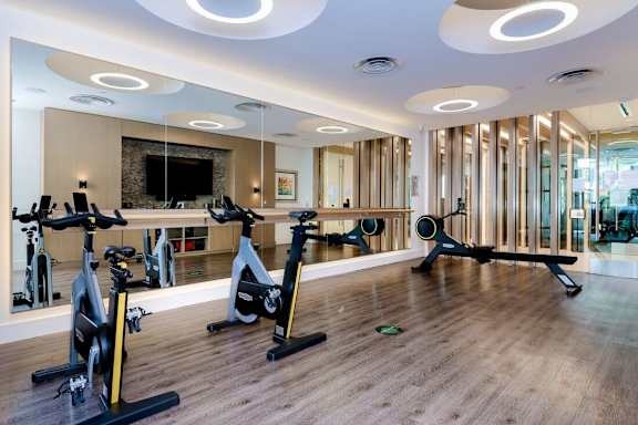 Fitness Center with Cardio Equipment at Vora Mission Valley, San Diego, CA, 92120