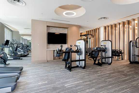 Fitness center at Vora Mission Valley, San Diego, CA