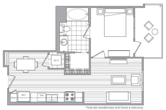 C1 Floor Plan at Vora Mission Valley, California, 92120