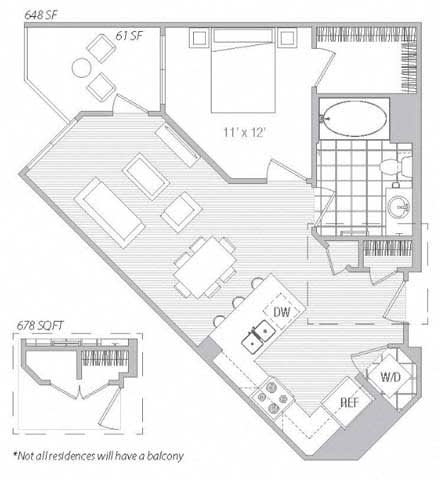 Floor Plan  C Floor Plan at Vora Mission Valley, San Diego