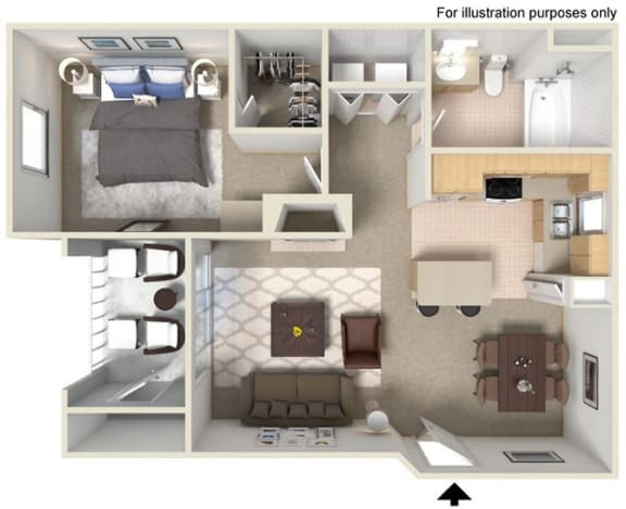 3d floorplan at Legacy Apartment Homes, California
