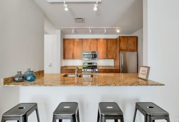 Granite Counter Tops at The Residences on High Street, Phoenix, AZ