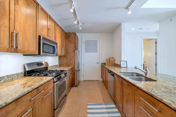 Modern Track Lighting in Kitchens Dining Spaces at The Residences on High Street, Phoenix