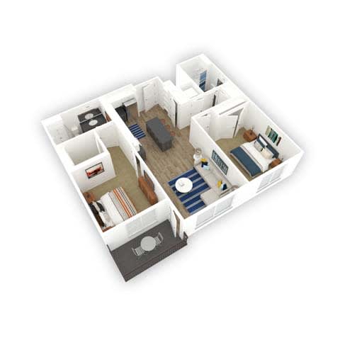Delambre floor plan 3D