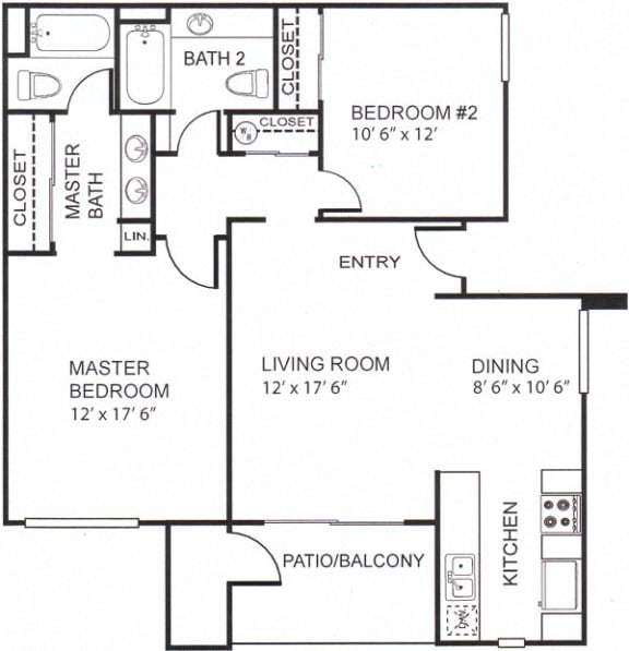 Floor Plan  E 1,006 SF Casa Ruiz